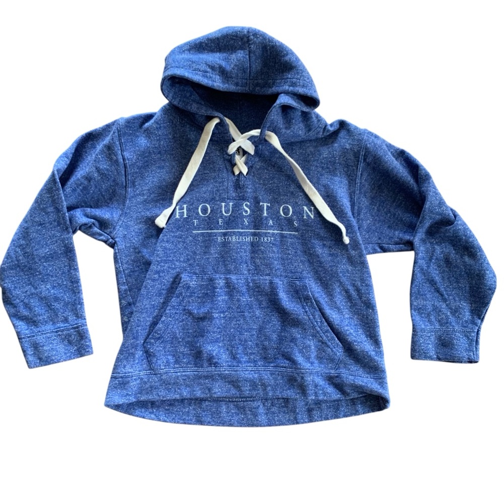 Lone Rock Houston Texas Women’s Hoodie Blue Long Sleeves